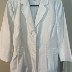 Danillo Women's White Blazer Jacket retail $200 size 10 NWT